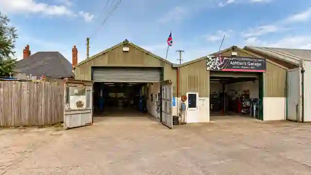 Ashton's Garage workshop exterior in Sutton Mandeville near Salisbury